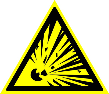 W02 взрывоопасно (пленка, сторона 200 мм) - Знаки безопасности - Предупреждающие знаки - Магазин охраны труда и техники безопасности stroiplakat.ru